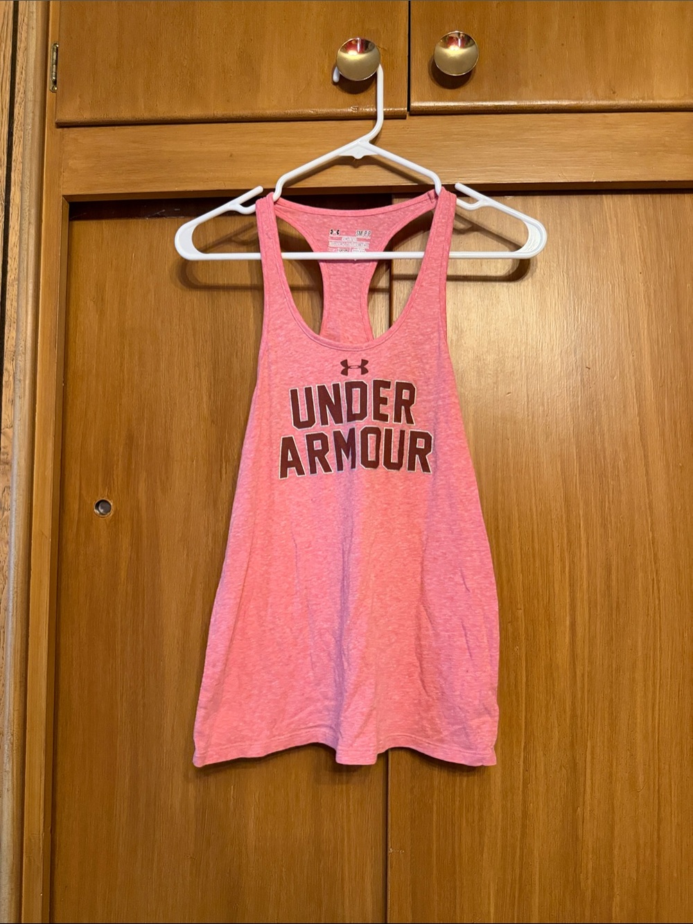 Under Armour Coral Pink Racerback Logo Tank